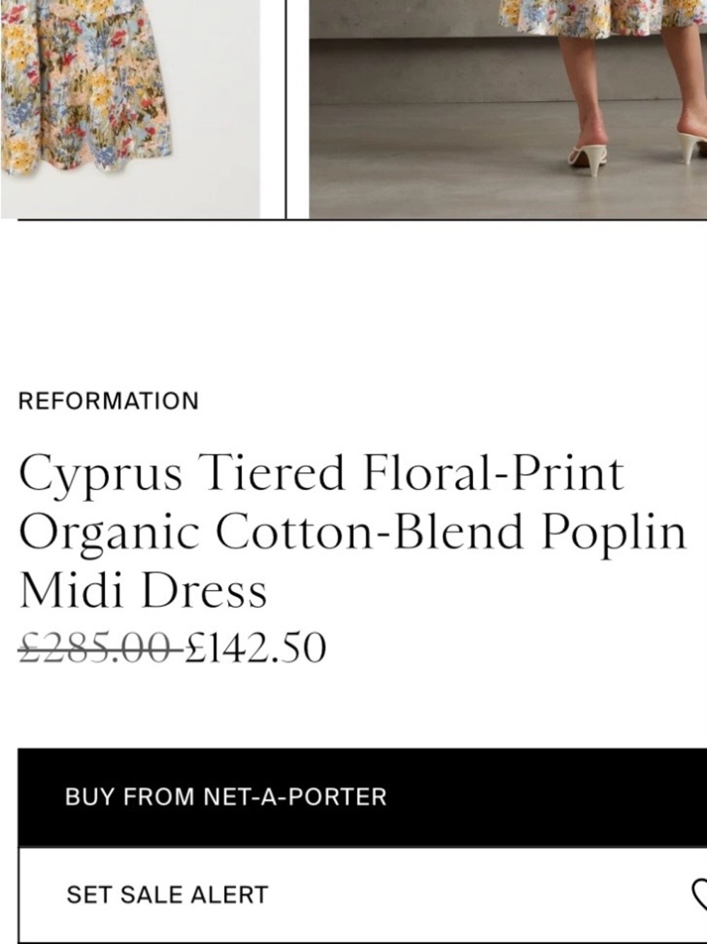 ❤️⭐️🌹 NWT and Beautiful! Reformation Cyprus Midi Dress, Size 6 🌹⭐️❤️ - Picture 5 of 13